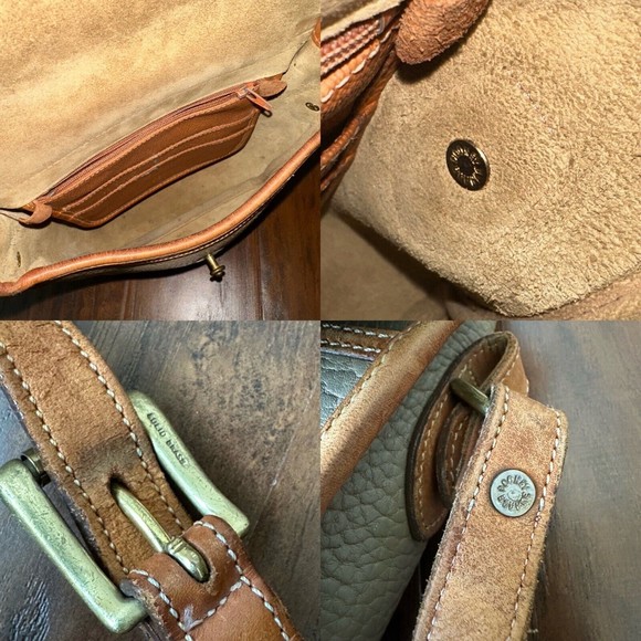 Vintage DOONEY & BOURKE Crossbody Bag Taupe USA MADE (L 8" x W 3" x H 9") - Picture 11 of 13